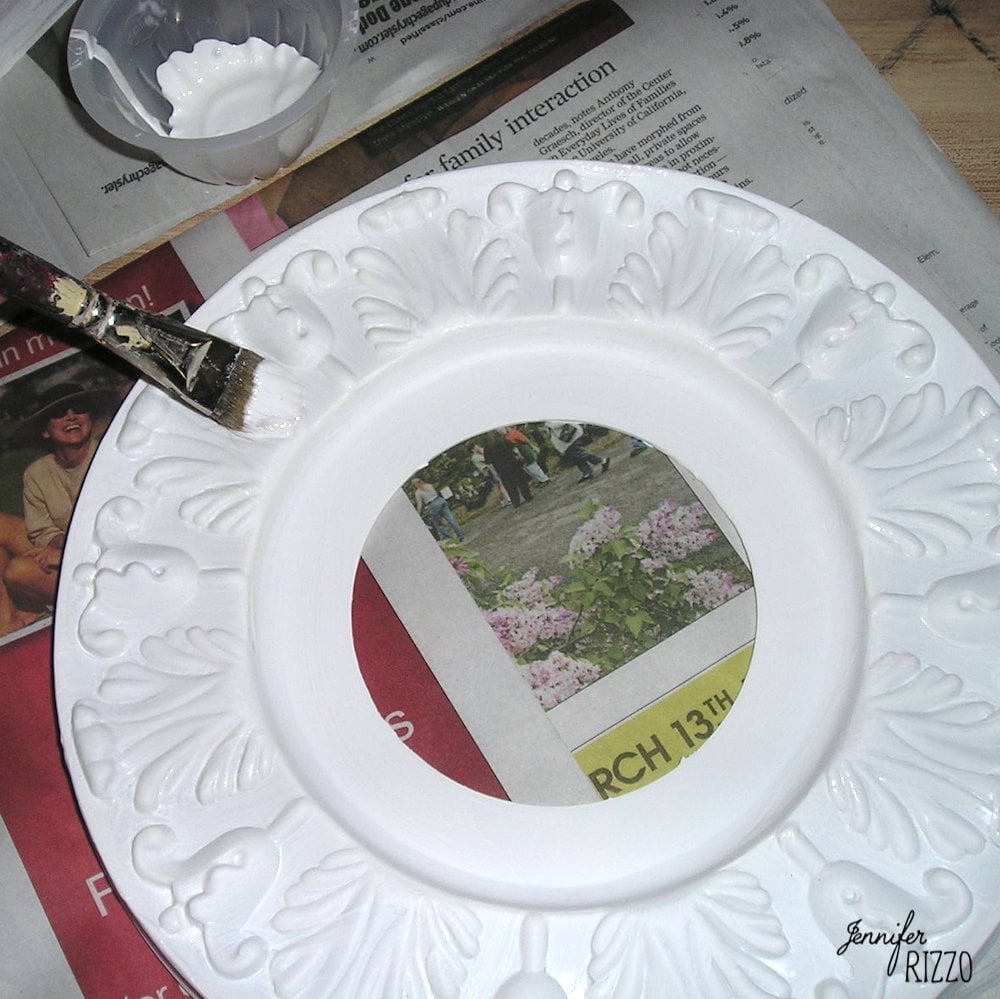 Painting a ceiling medallion Jennifer Rizzo