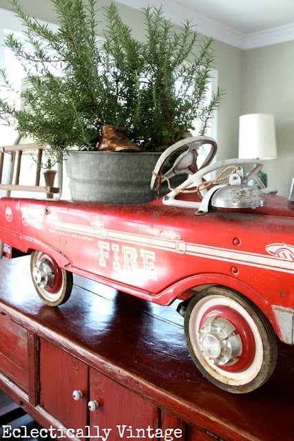 Cute toy push car with tree