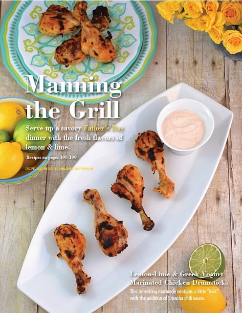 Magazine page with chicken recipe