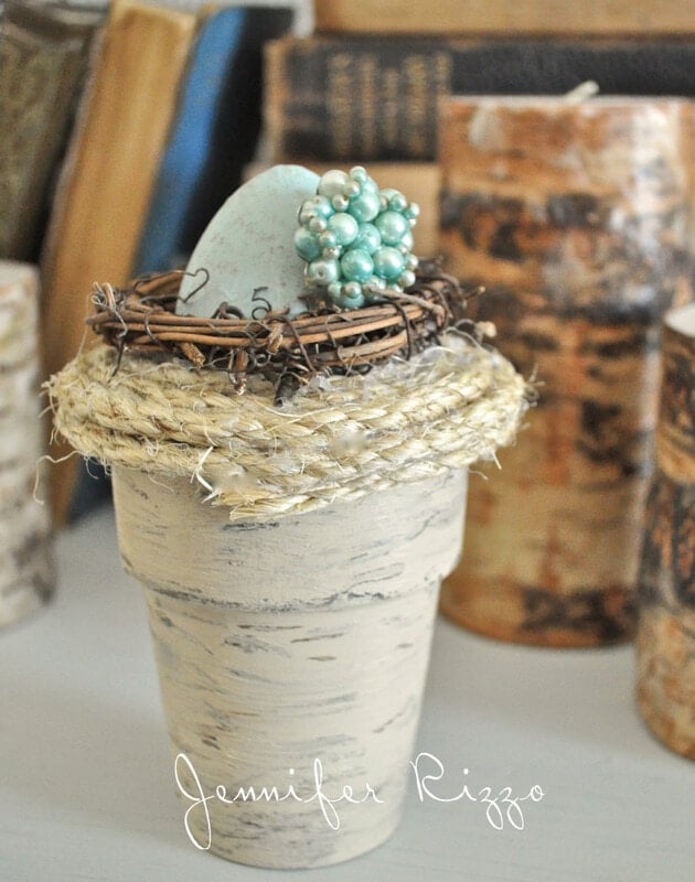 Use a rop for alid for these flower pot treat boxes