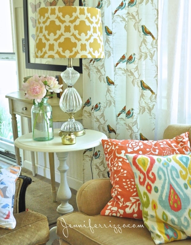 Boho living room with modern natural touches