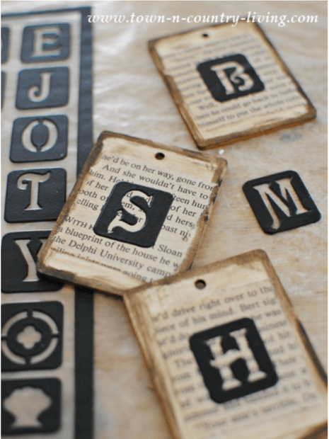 Making tags with stickers and books pages