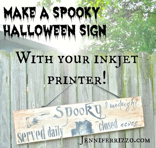 Spook Easy. Sign spooky sign DIY - Jennifer Rizzo