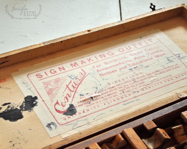 a kit to make vintage signs with stamps