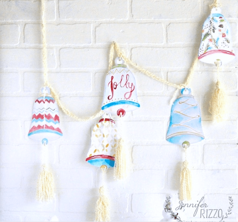 Paper bell tassle garland with Printable tassels