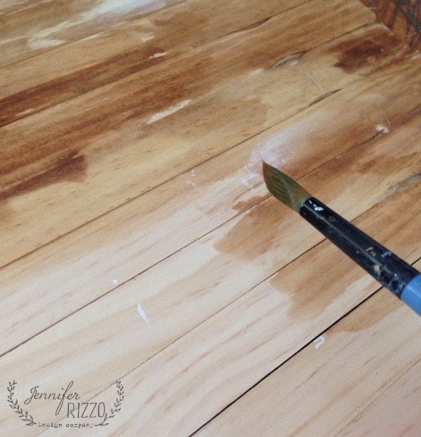 Use watercolor paints to stain bare wood Jennifer Rizzo