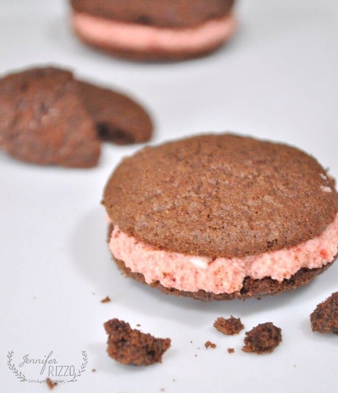 Strawberry buttercream sandwich cookie Jennifer Rizzo