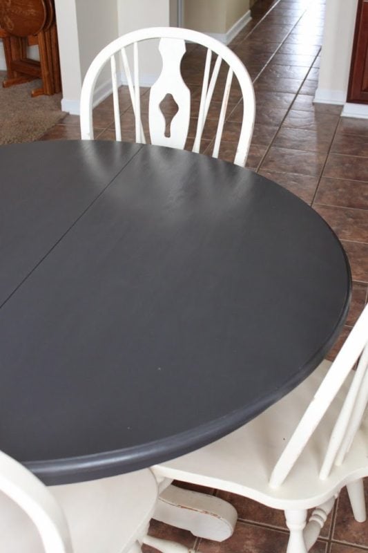 how to paint a wooden table top