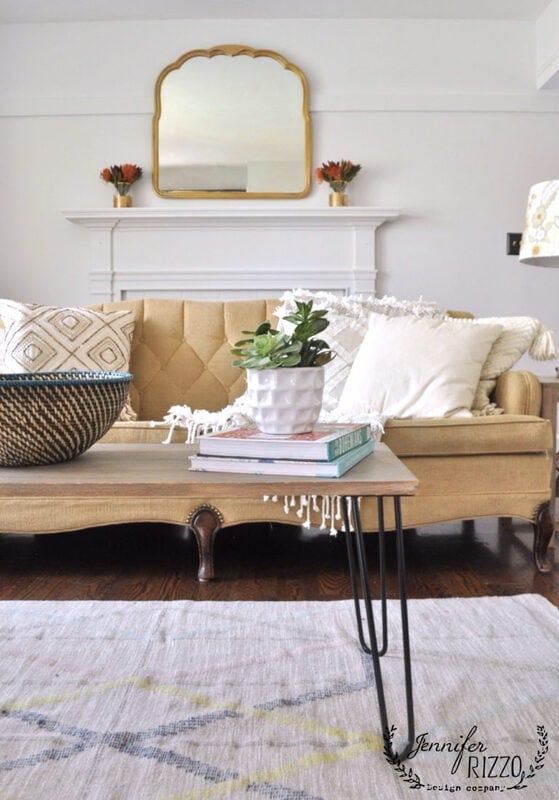 Paint a wood frame with gold paint and add patina Jennifer Rizzo