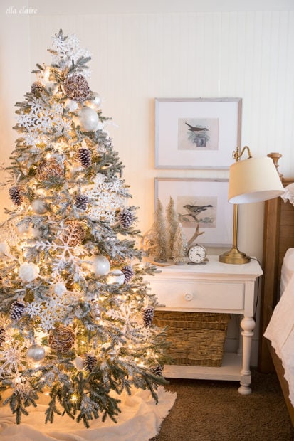 Ella Claire Christmas tree with snowflakes