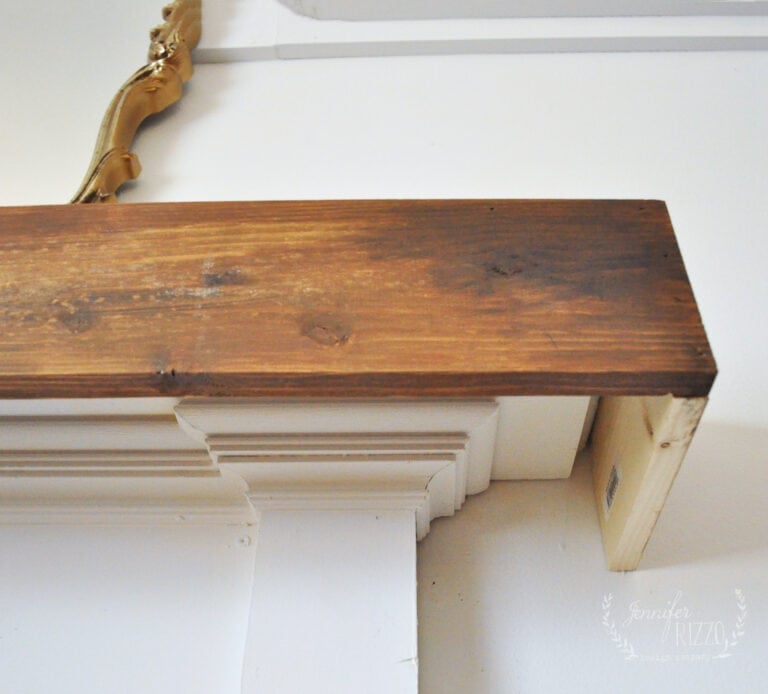 Build a DIY Faux Beam Fireplace Mantel Cover Jennifer Rizzo
