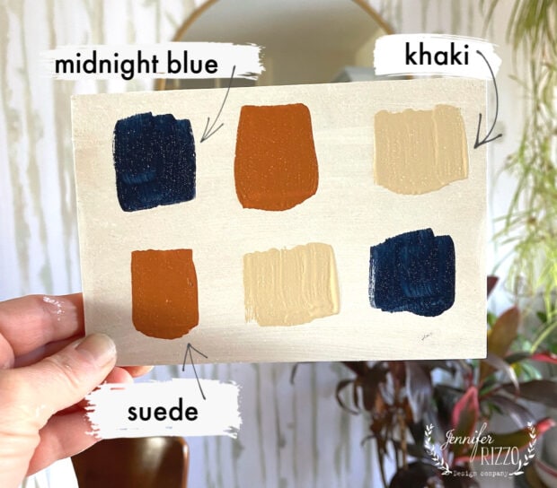 Rust,Navy and Cream as contrasting color scheme