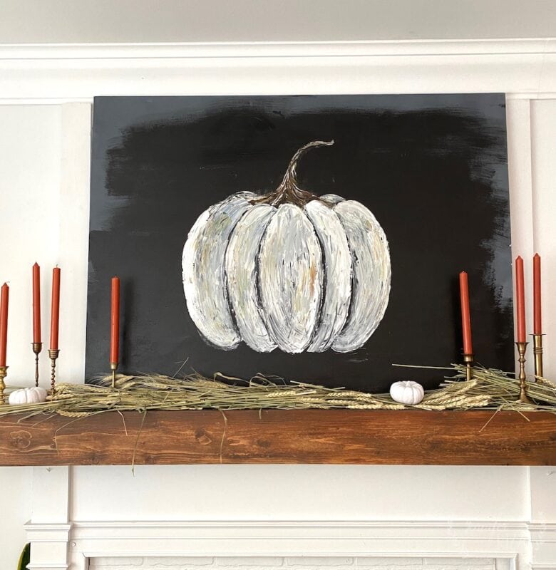 How to Paint a White Pumpkin on Canvas Jennifer Rizzo