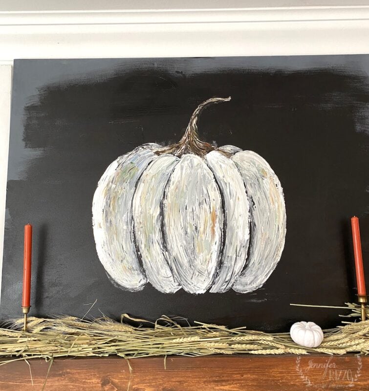 How to Paint a White Pumpkin on Canvas Jennifer Rizzo