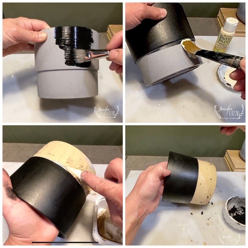 Painting Plastic Pots to Look Like Ceramic Jennifer Rizzo
