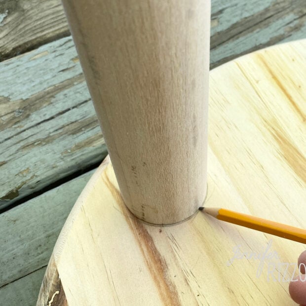DIY Dowel Rod Accent Table Jennifer Rizzo