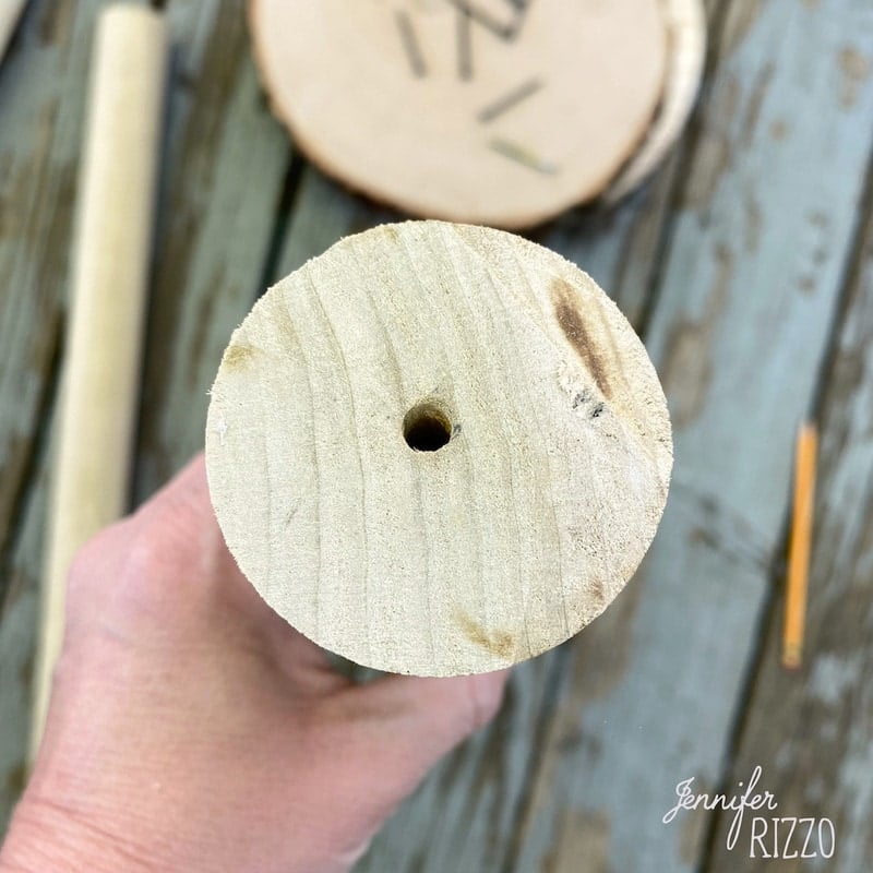DIY Dowel Rod Accent Table Jennifer Rizzo