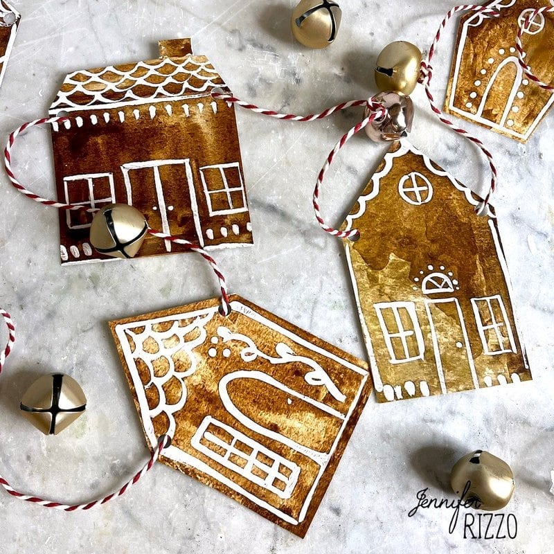 Free gingerbread printable house garland