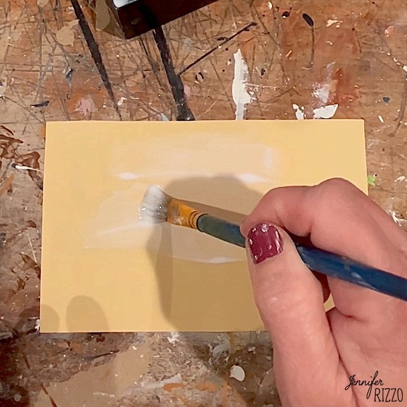 Apply decoupage medium to the back of the paper