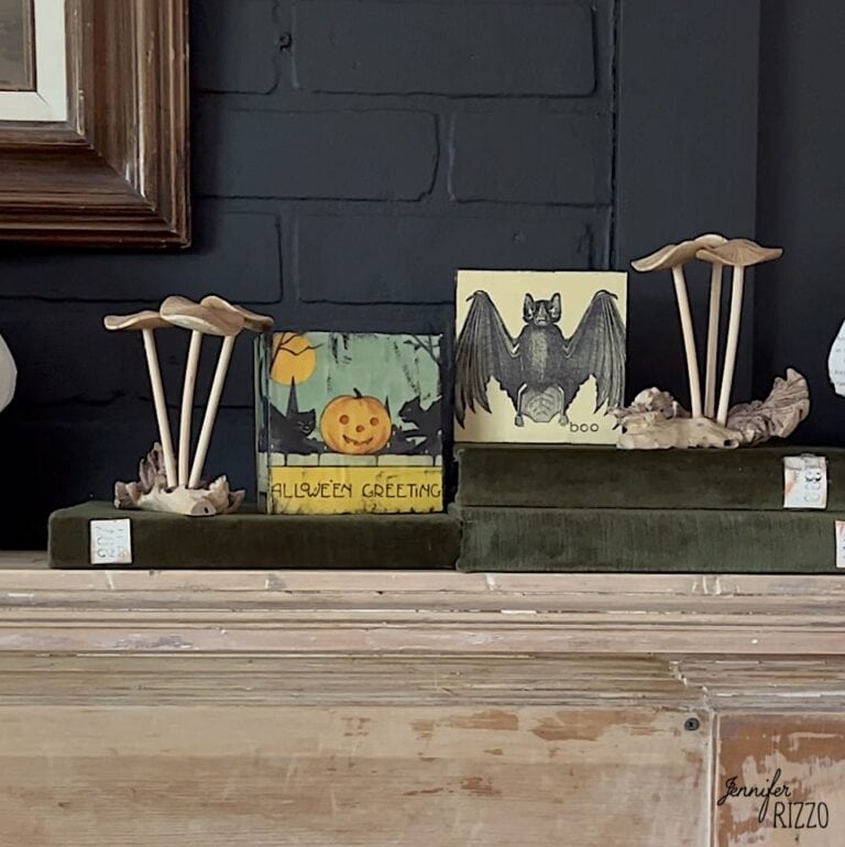 Make vintage inspired Halloween shelf sitters