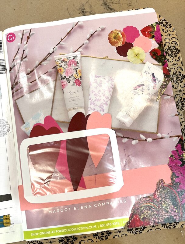 Valentine beginning junk journal layout - Jennifer Rizzo